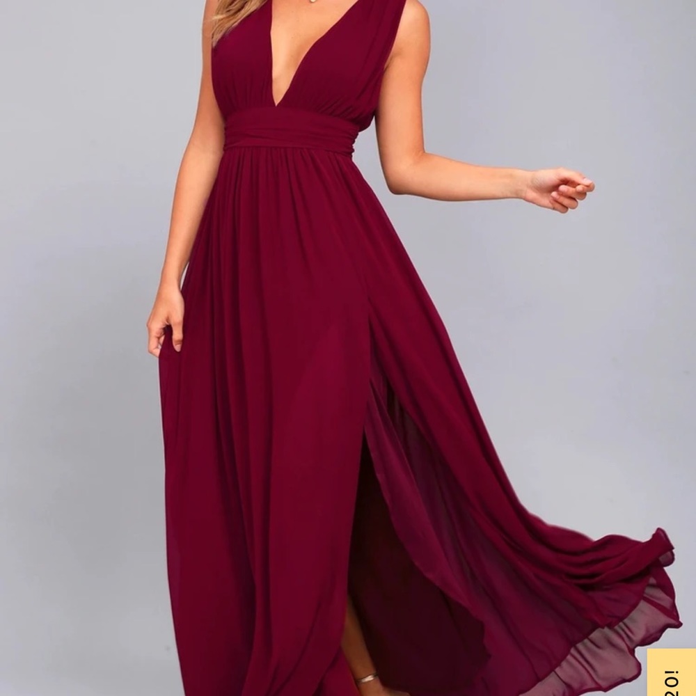 Burgundy Lulu’s Dress - S